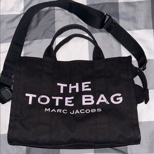 Marc Jacobs Black Tote Bag with Pink Accents